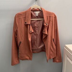 Rosy Pink Suede Jacket
